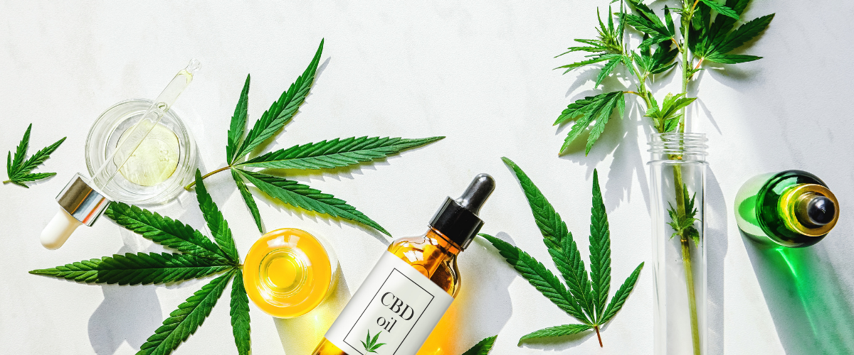 CBD products on table